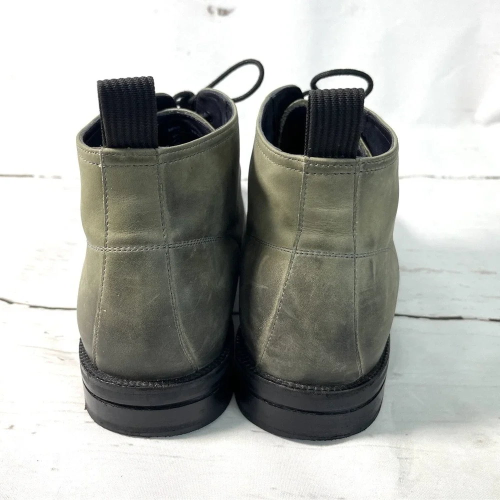 Cole Haan Wagner Boots Men's 13M Gray Chukka Apron Toe Leather Waterproof